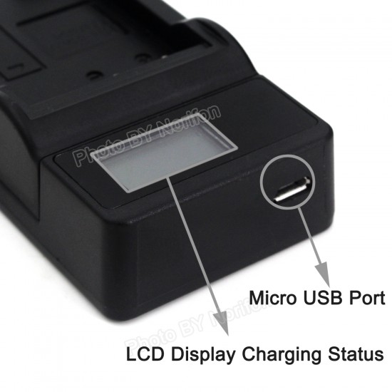 LI-50B Portable USB Single Camera Battery Charging with LED Screen Display Camera Battery Charger